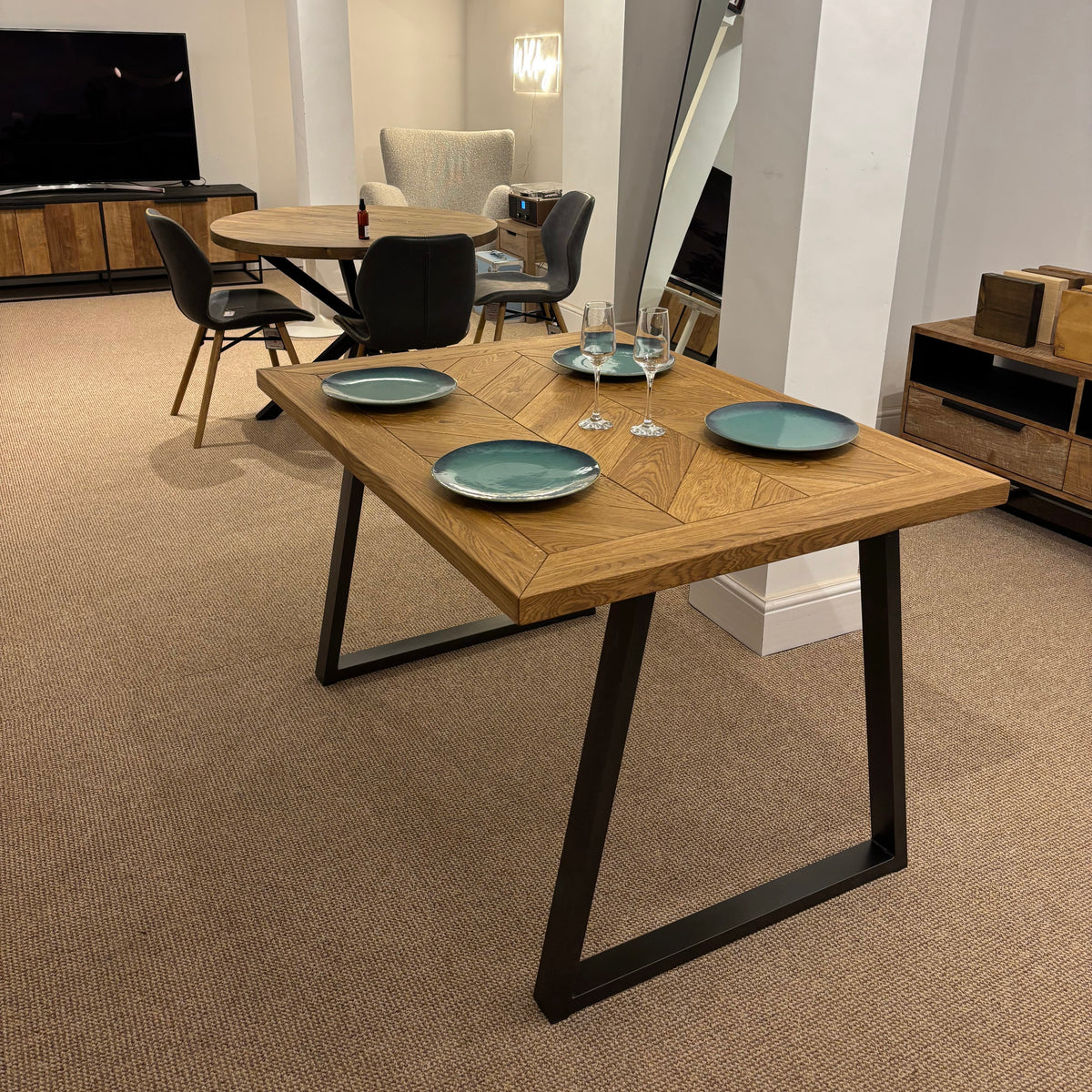 Ex Demo - Solid Oak Roscel Table - 120cm x 90cm - choose your legs ...