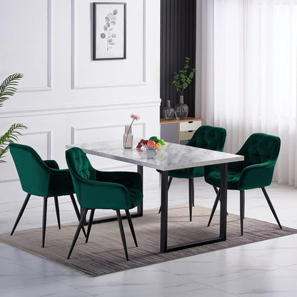 Dalby Thick cushioned velvet Dining Chairs - Set of Two