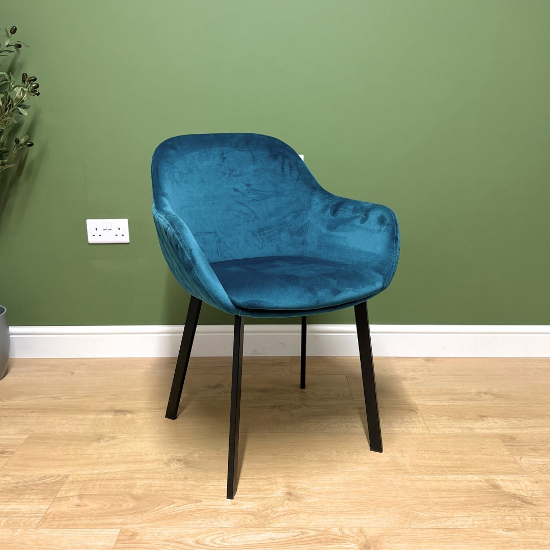 Hafren Dining Chair masterplank shop velvet green grey chair