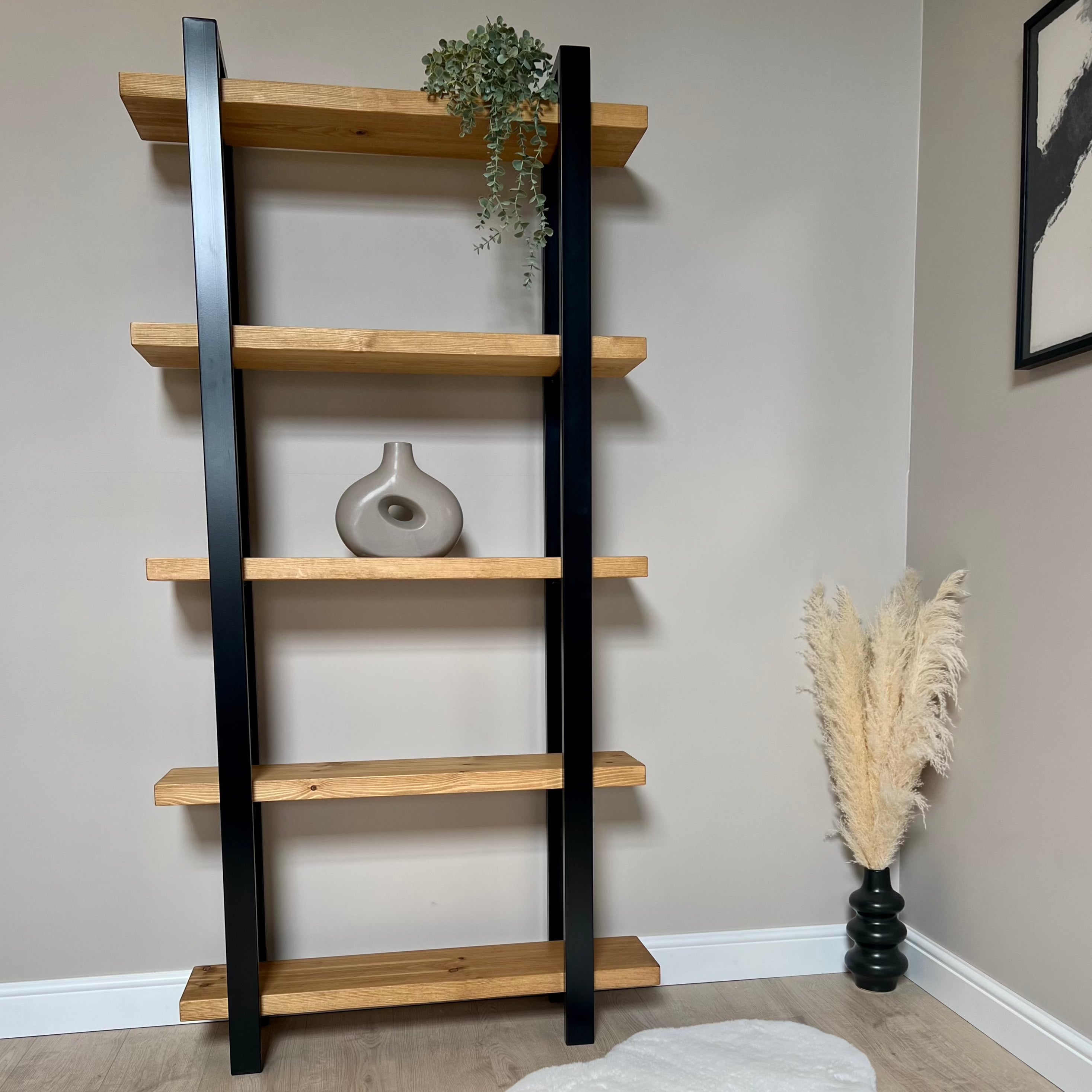 Bookcase storage rack - Pine Wall Shelves &amp; Ledges Masterplank UK   