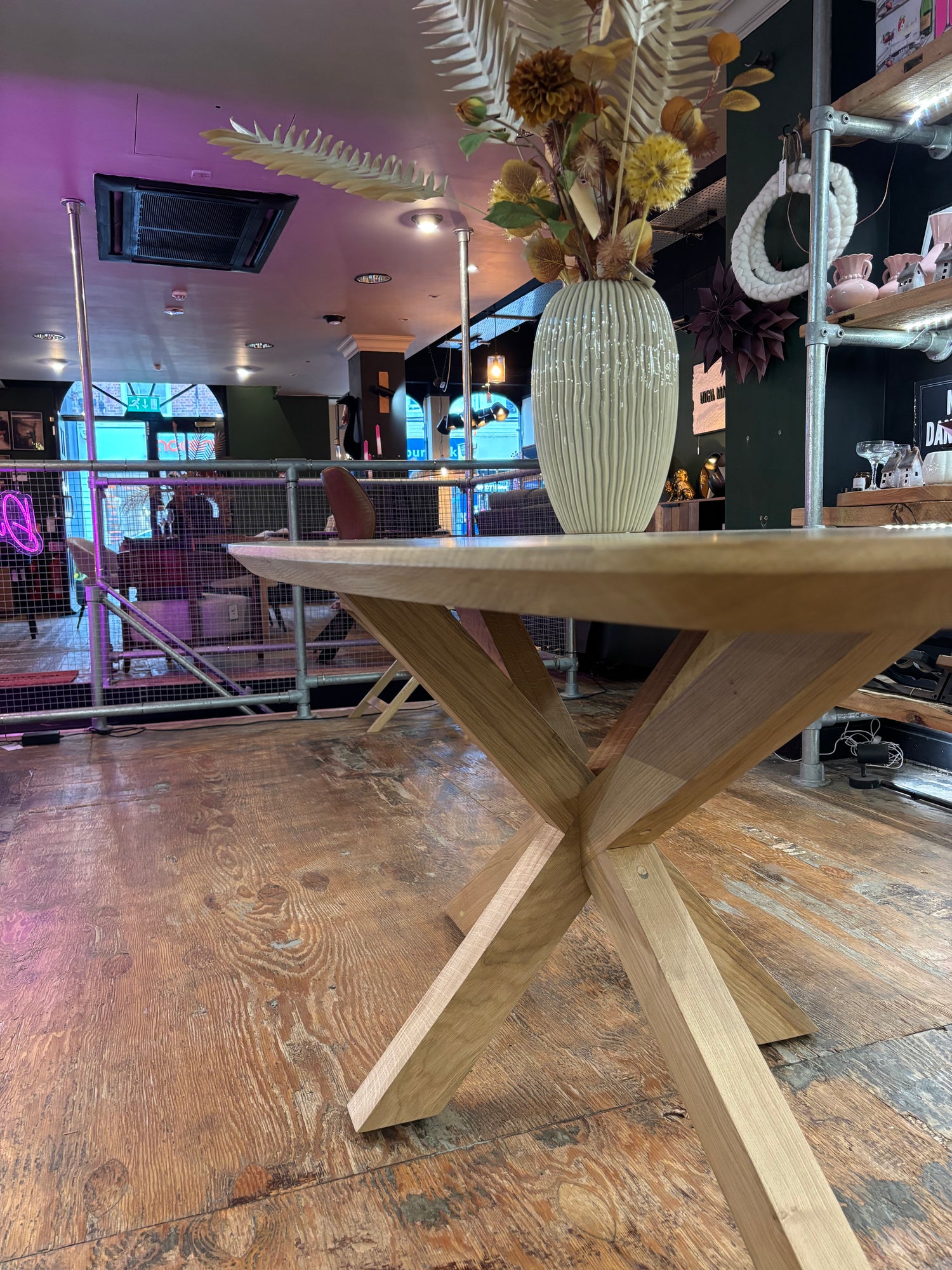 Ex Demo - Solid Oak 180cm x 90cm Danish Oval Table