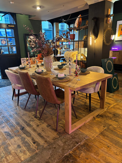 Ex Demo - Solid Oak Burnan Dining Table - 240cm x 100cm