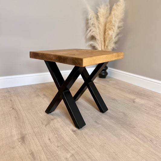 Rustic Coffee table, Bedside Table, side table - Cross Leg Tables masterplank-shop   