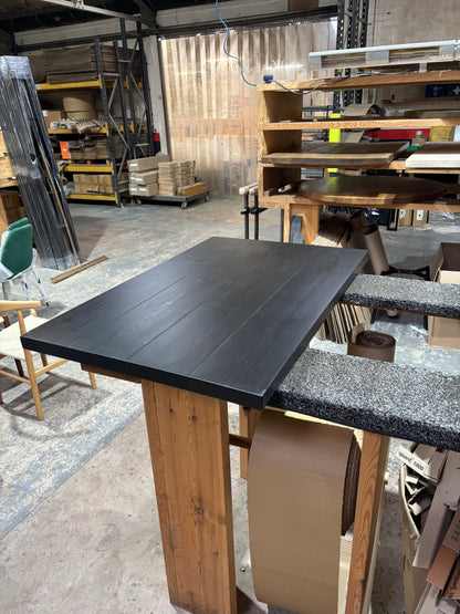 Ex Demo - 120cm x 78cm Black Dining Table - Choose your legs
