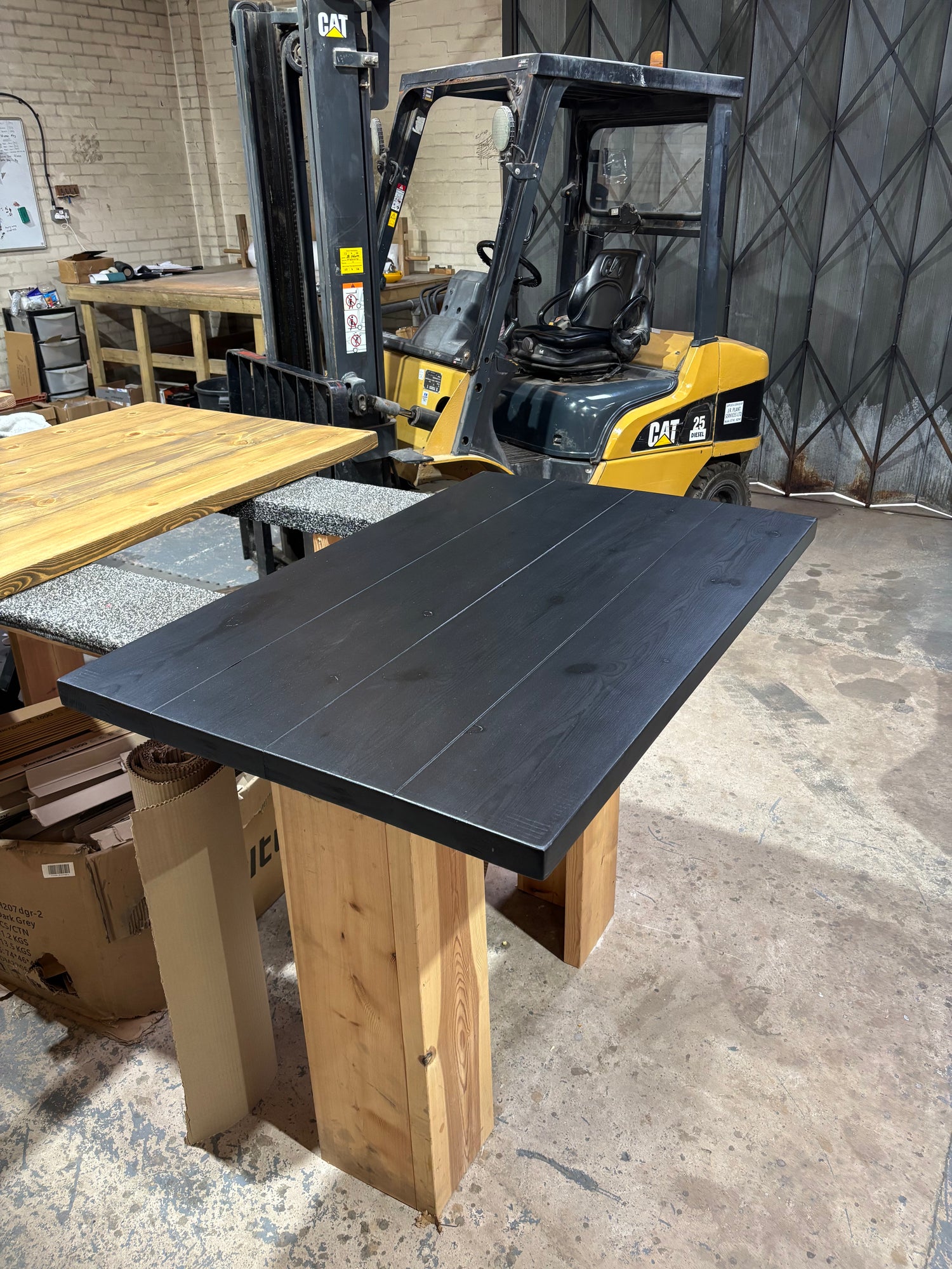 Ex Demo - 120cm x 78cm Black Dining Table - Choose your legs