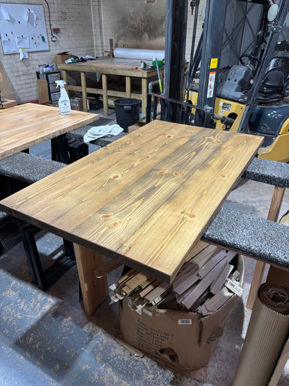 Ex Demo - 150cm x 88cm Smoked Oak Dining Table - Choose your legs