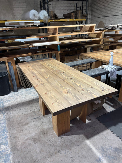 Ex Demo - 200cm x 88cm Jacobean Dining Table - Choose your legs