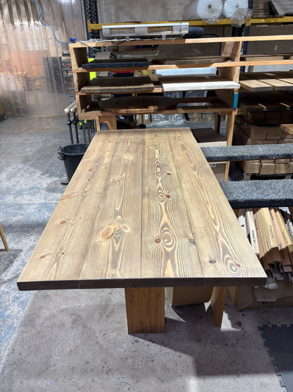 Ex Demo - 200cm x 88cm Jacobean Dining Table - Choose your legs