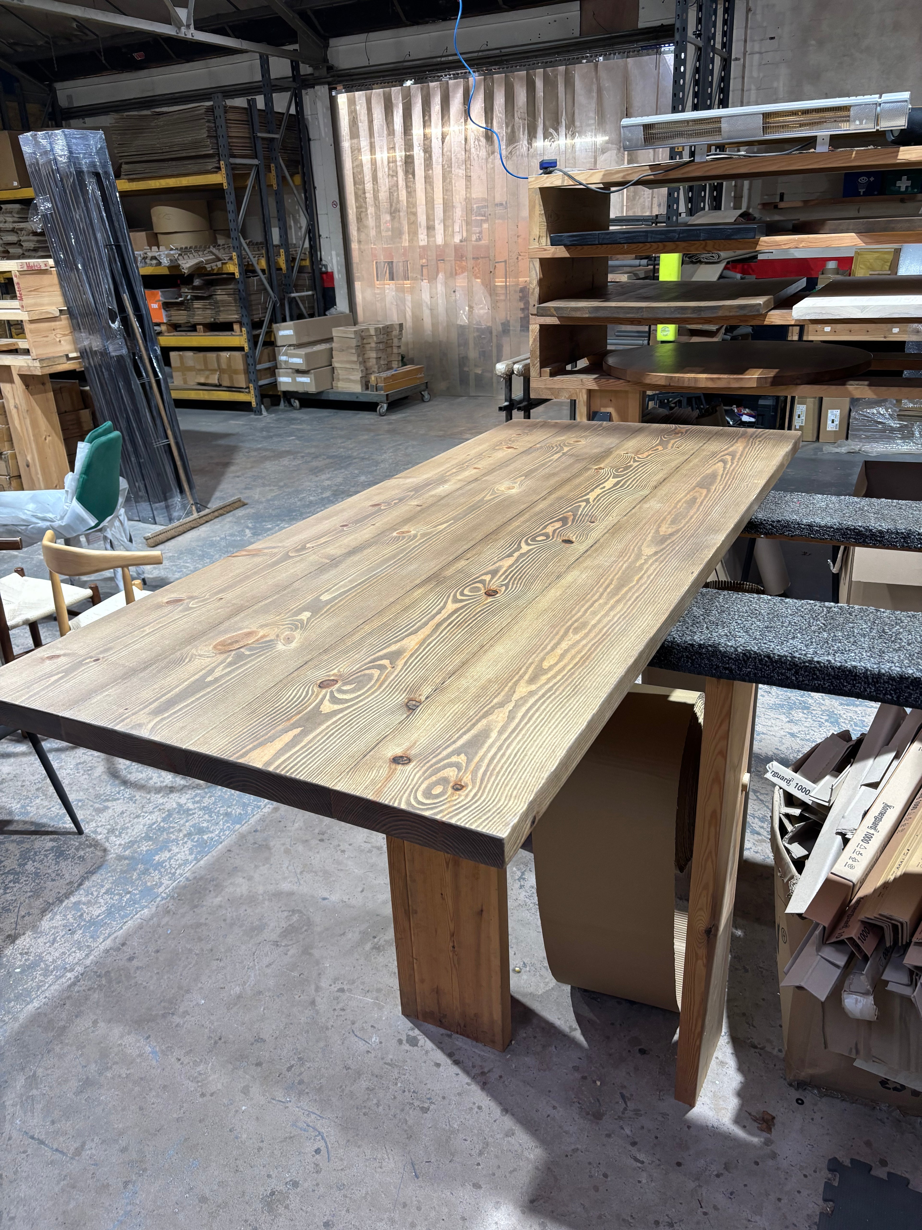 Ex Demo - 200cm x 88cm Jacobean Dining Table - Choose your legs