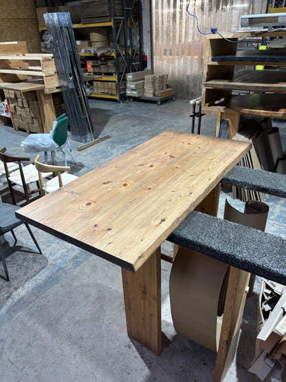 Ex Demo - 160cm x 77cm Whiskey Waney Edge Dining Table - Choose your legs