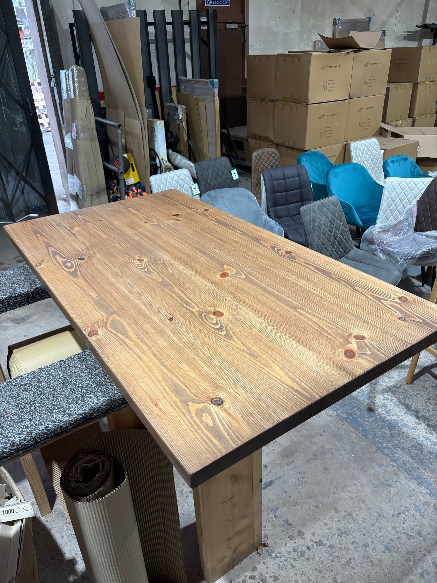 Ex Demo - 160cm x 87cm Whiskey Dining Table - Choose your legs