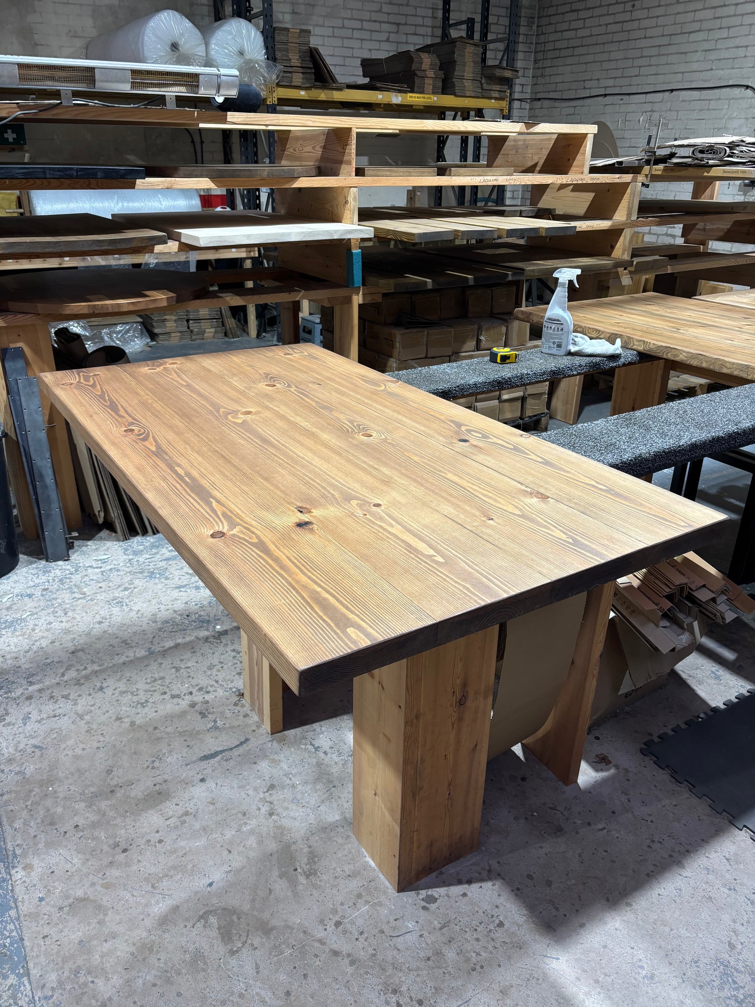 Ex Demo - 160cm x 87cm Whiskey Dining Table - Choose your legs
