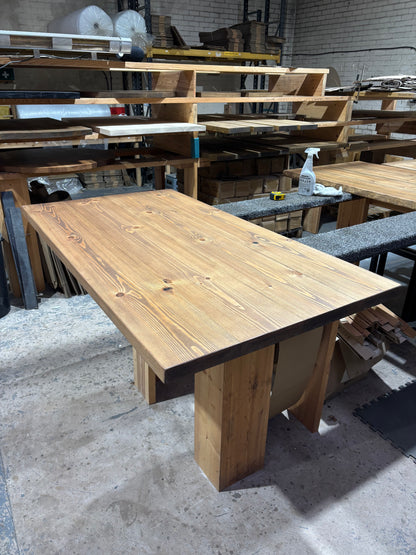 Ex Demo - 160cm x 87cm Whiskey Dining Table - Choose your legs
