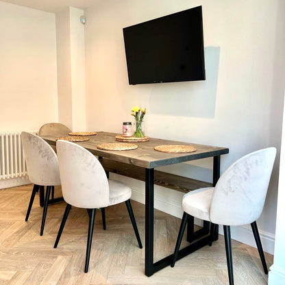 Rustic Dining Table Set - Box Frame Tables masterplank-shop   