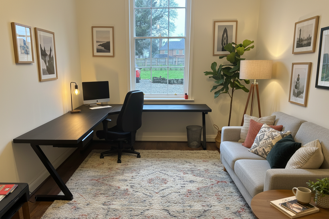 Rustic Corner Wooden office desk - Choice of legs