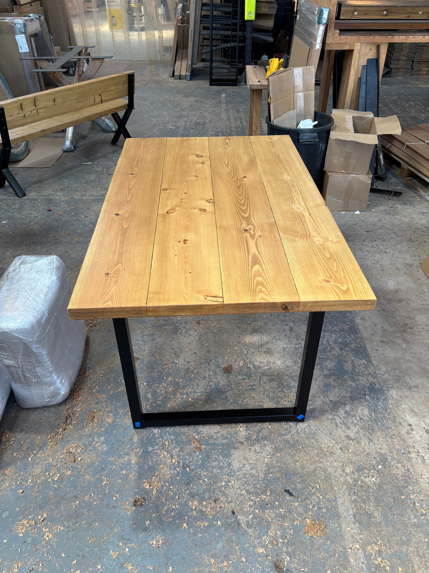 Ex Demo - 140cm x 88cm Rugger Brown Dining Table - Choose your legs