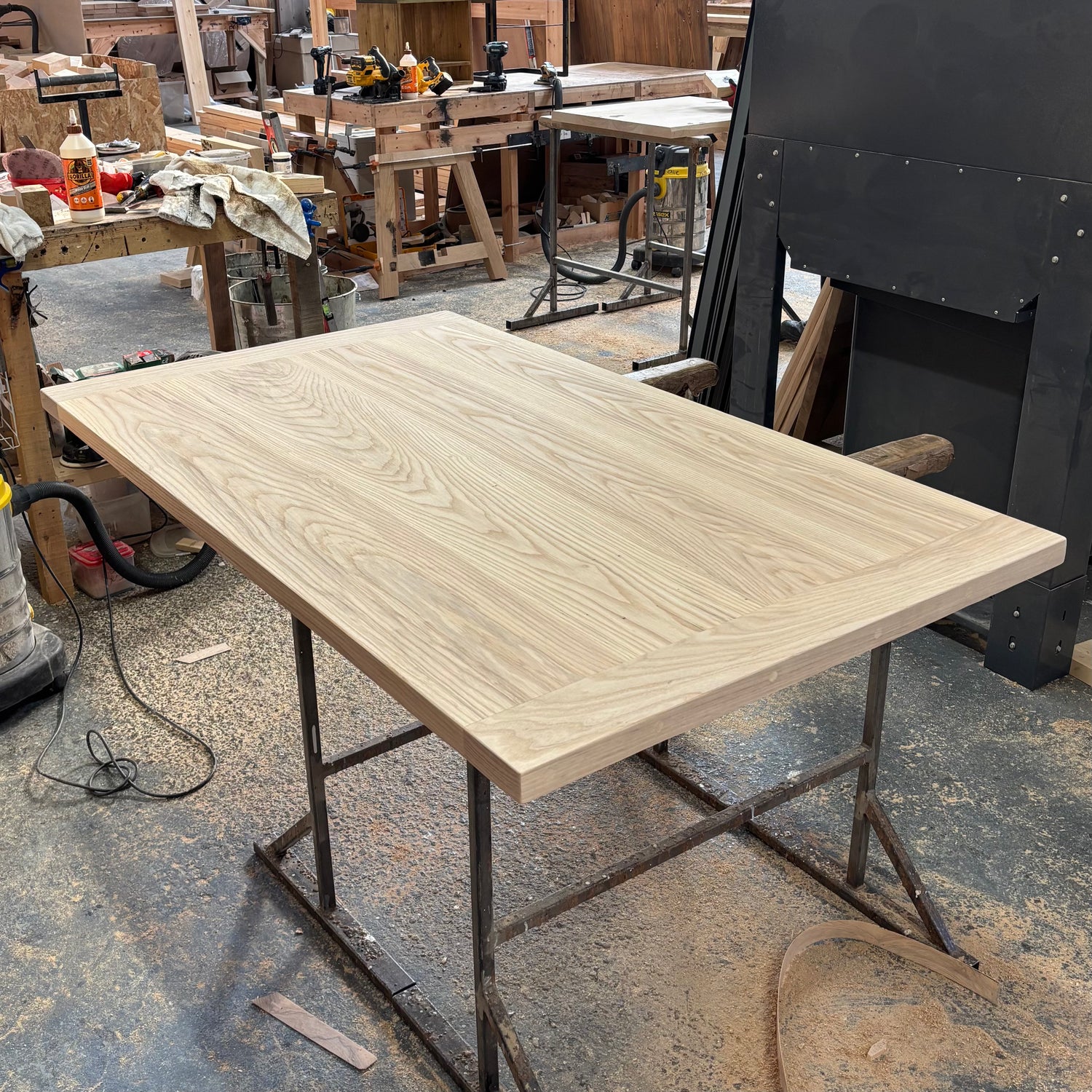 Ex Demo - 150cm x 87cm Solid Ash Dining Table with Breadboard ends - Choose your legs