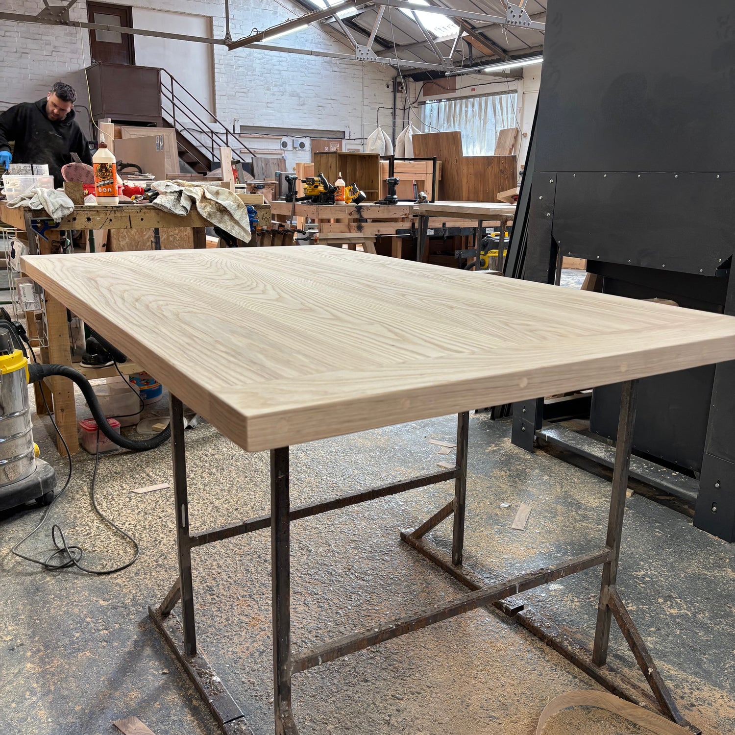 Ex Demo - 150cm x 87cm Solid Ash Dining Table with Breadboard ends - Choose your legs