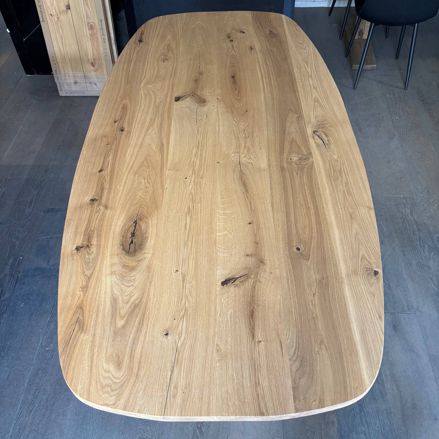 Ex Demo - Solid Oak 180cm x 90cm Danish Oak Table with Oak spider legs - Bourbon stain