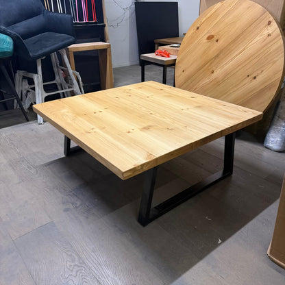 Ex Demo - 100cm x 100cm Rugger brown Brody Coffee table