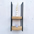 Rustic Two Tier Hanging Wall Shelving Unit Decor Shelves   