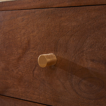 Scandinavian Walnut Logan Narrow Bedside Table