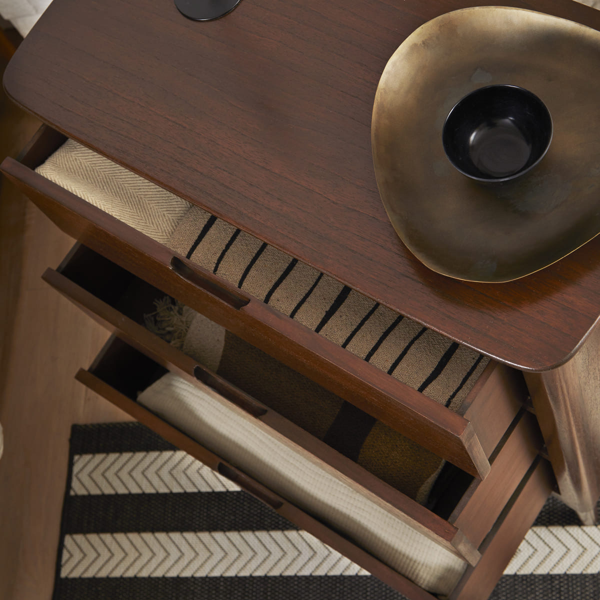 Norway Walnut Chest of 3 Drawers