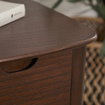Norway Narrow Walnut Bedside Table