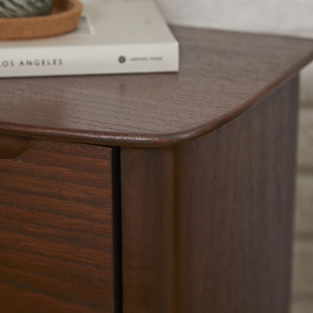 Norway Narrow Walnut Bedside Table