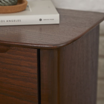 Norway Narrow Walnut Bedside Table
