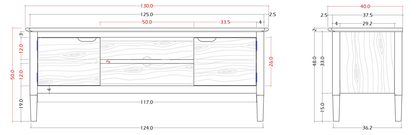 Norway Walnut TV Stand &amp; Media Unit
