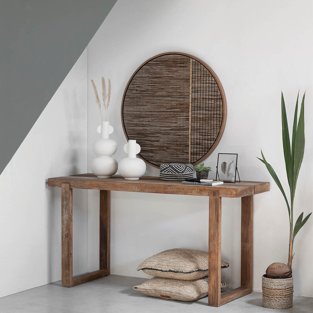 Chunky Oak Console table - Oak Box legs