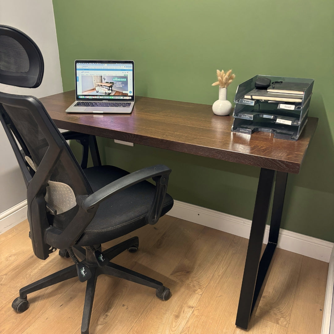 Solid Oak Office Desk - Customisable Length and Legs