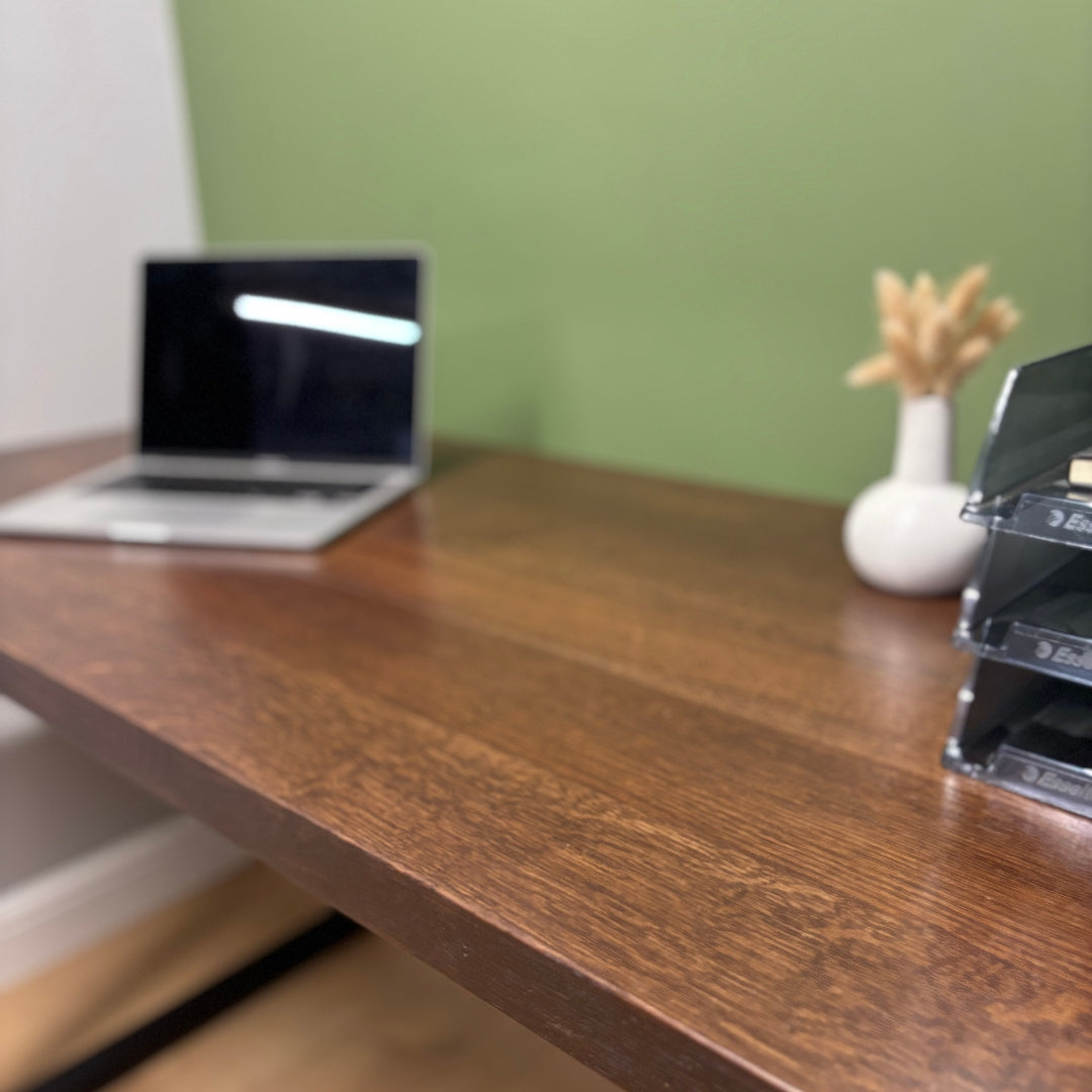 Solid Oak Office Desk - Customisable Length and Legs