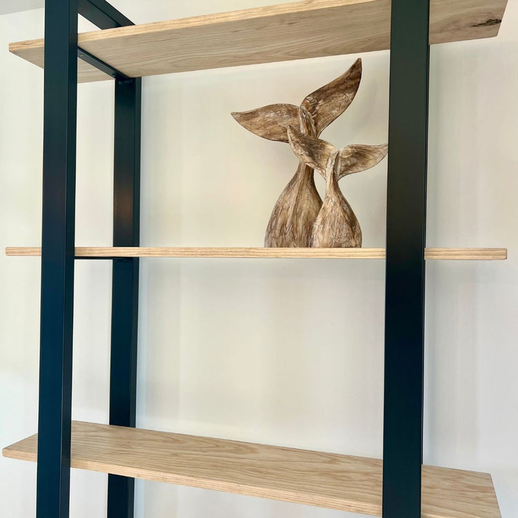 Solid Oak Premium wood - Bookcase storage rack Wall Shelves & Ledges Masterplank UK