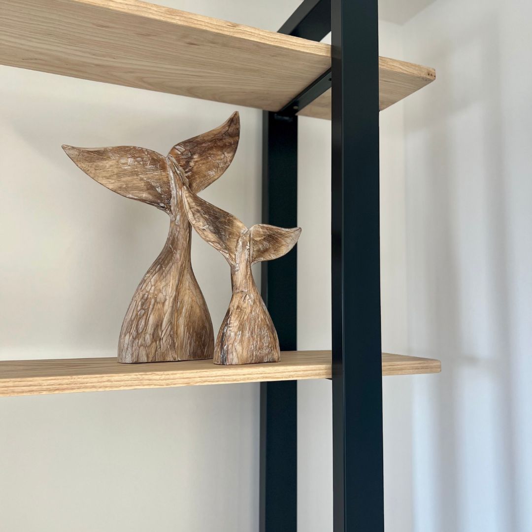 Solid Oak Premium wood - Bookcase storage rack Wall Shelves & Ledges Masterplank UK