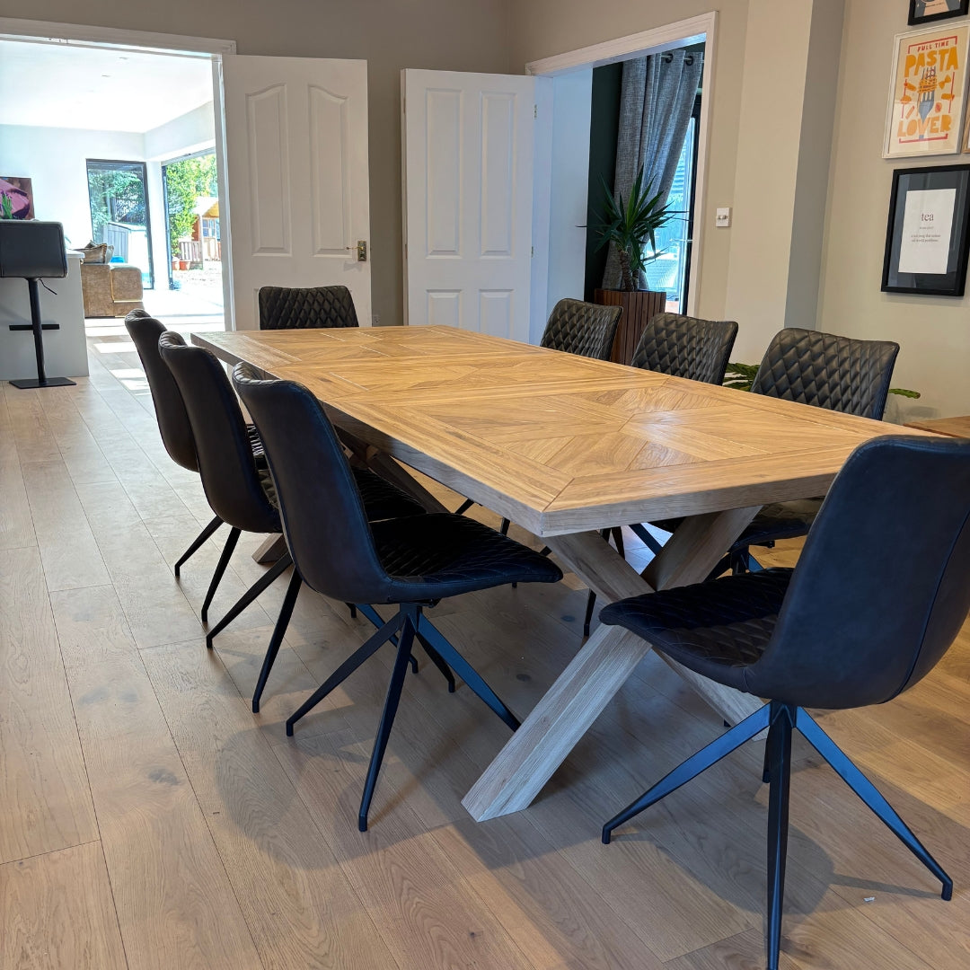 Oakley Central Extending Solid Oak Dining table