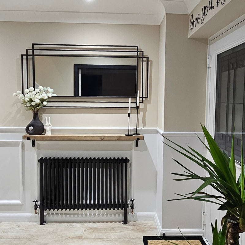 Rustic Wooden Radiator Shelf handcrafted in the UK – Masterplank UK