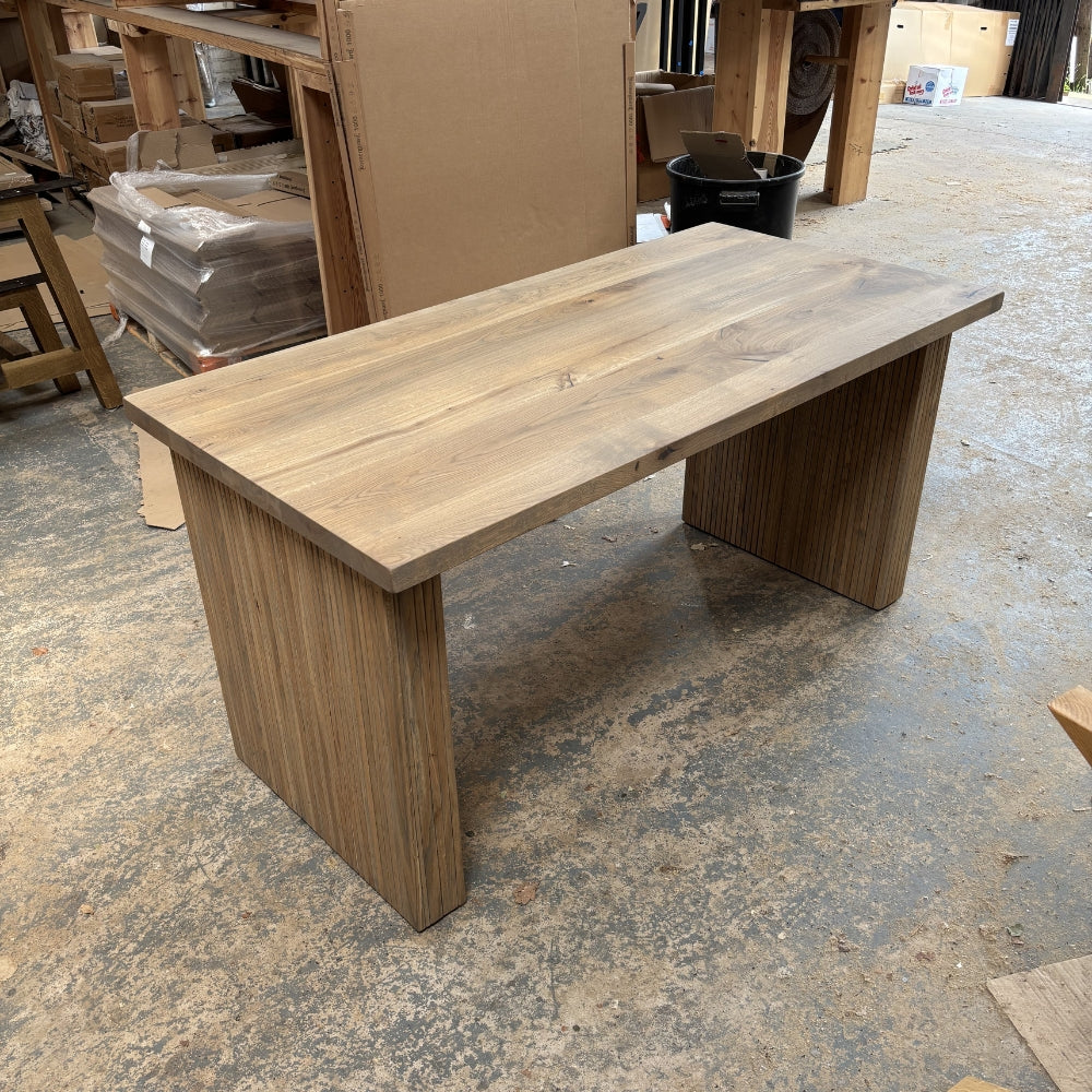Buy Solid Oak Panelled based Dining Table – Masterplank UK