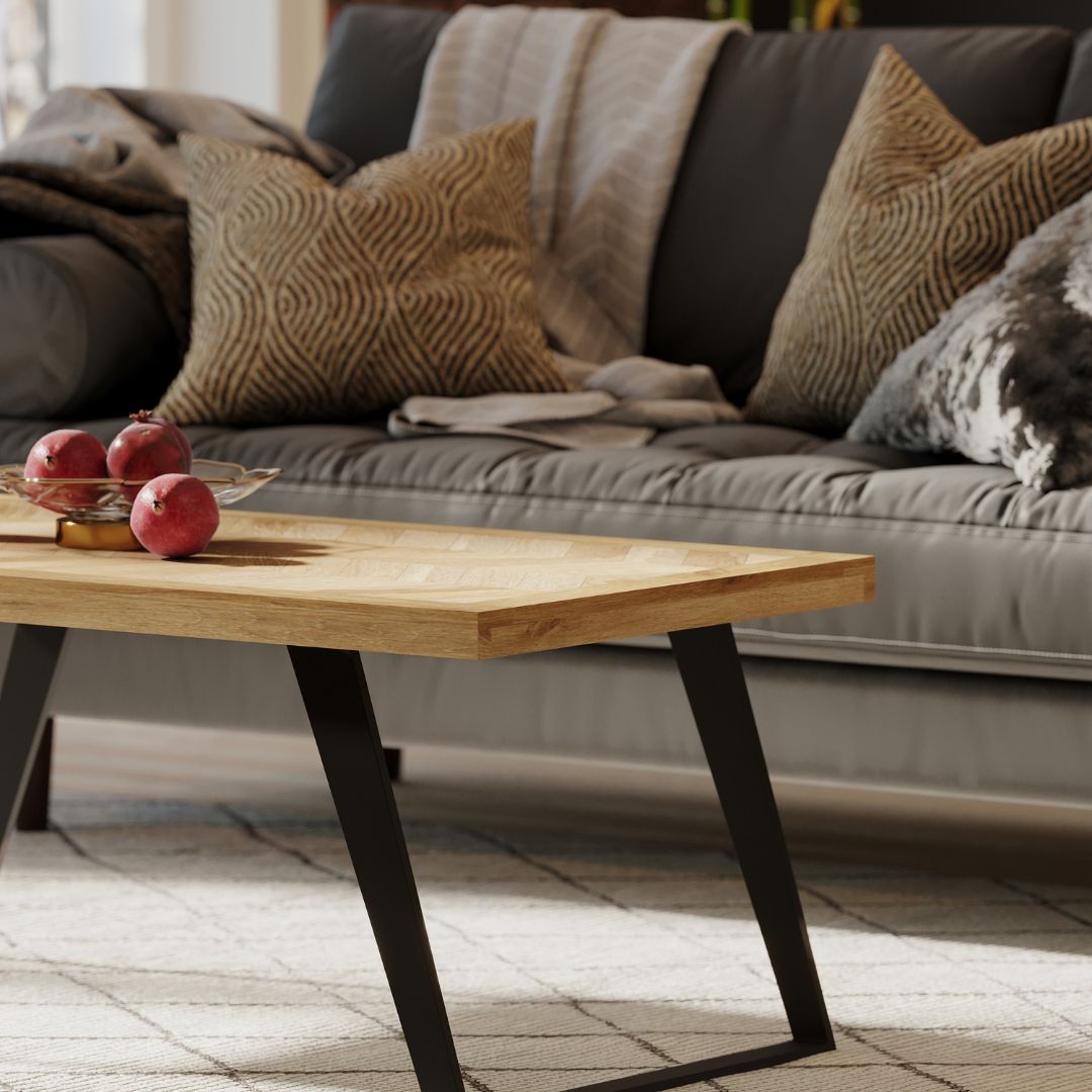 Ragleth Coffee table - Herringbone design - masterplank uk shop
