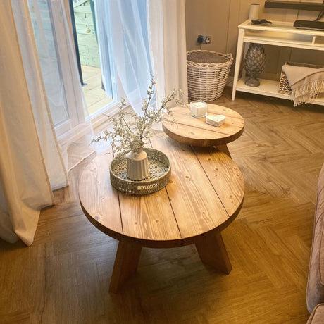 Wooden Round Coffee Tables  Masterplank UK   