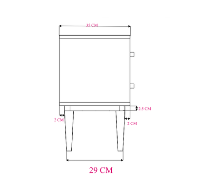 Scandinavian Light Oak Oslo Bedside Table