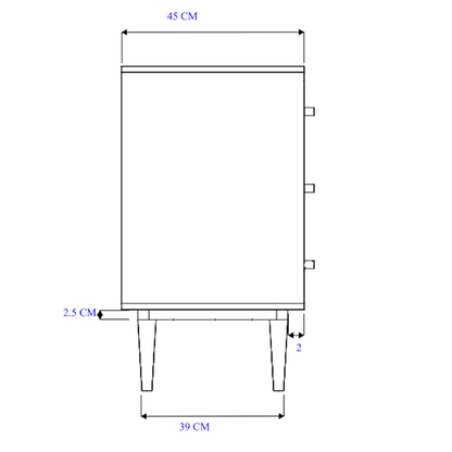 Scandinavian Light Oak Oslo Chest of 3 Drawers