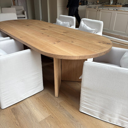 Solid Oak Ovum Dining Table