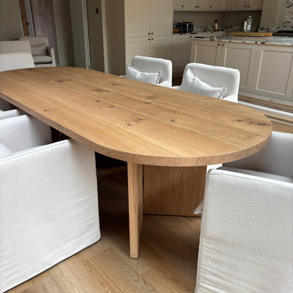 Solid Oak Ovum Dining Table