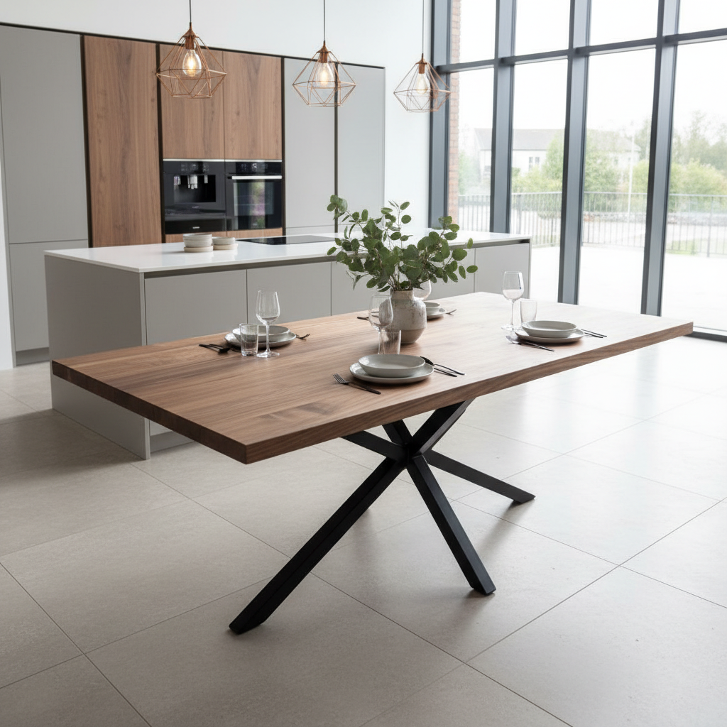 Solid Walnut Premium Wooden Dining Table