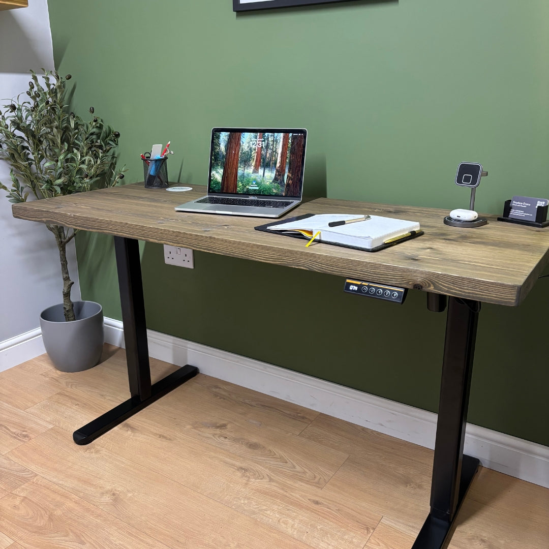 Standing desk adjustable Height  - Rustic Oak