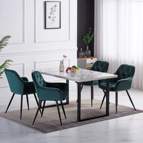 Dalby Thick cushioned velvet Dining Chairs - Set of Two