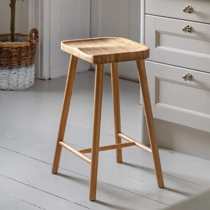Topseat Oak wooden Bar Stool