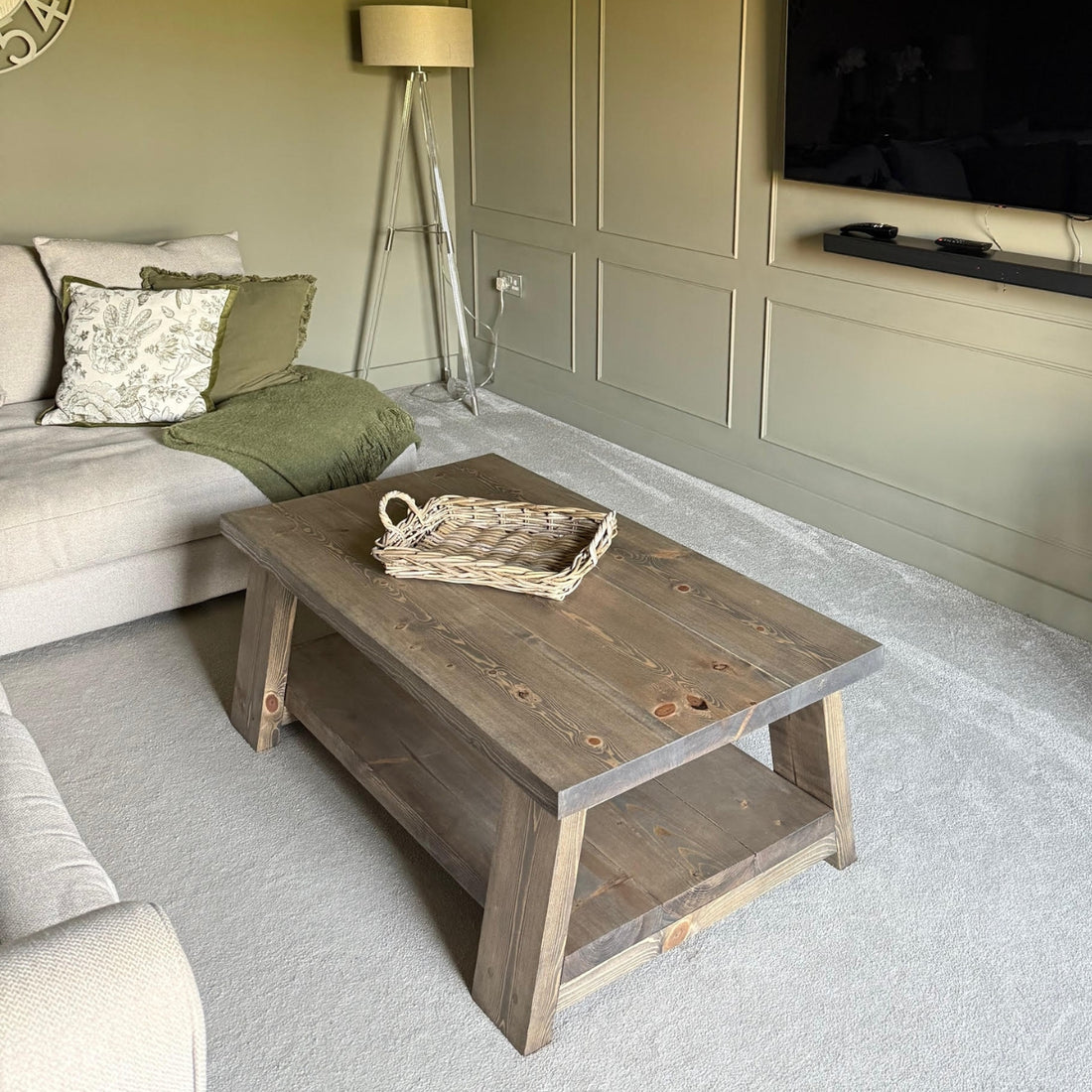 Rustic Trestle Coffee Table